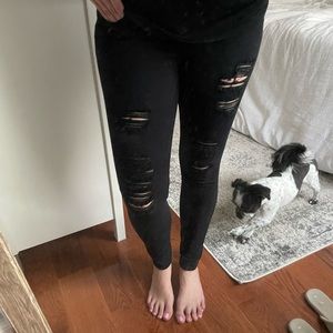 Black Ripped Express Jeans